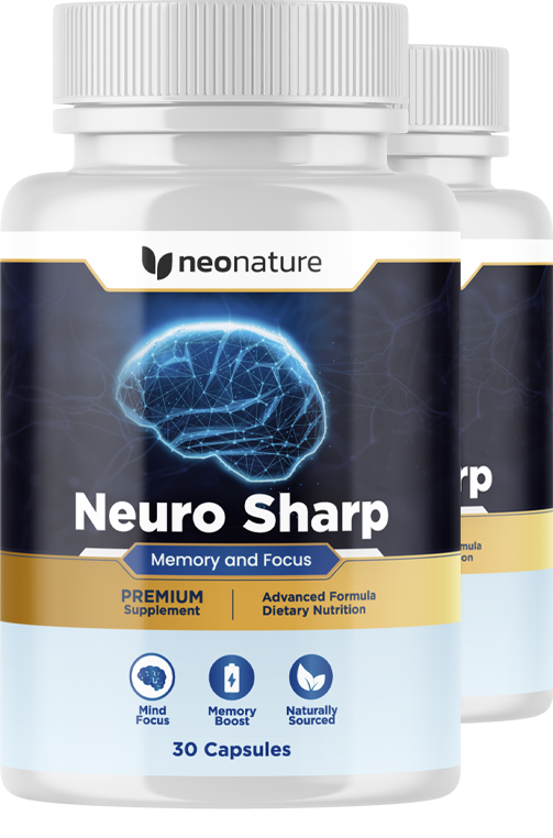 Neuro Sharp brain wellness supplement supporting focus, memory, mental clarity, and cognitive performance naturally.
