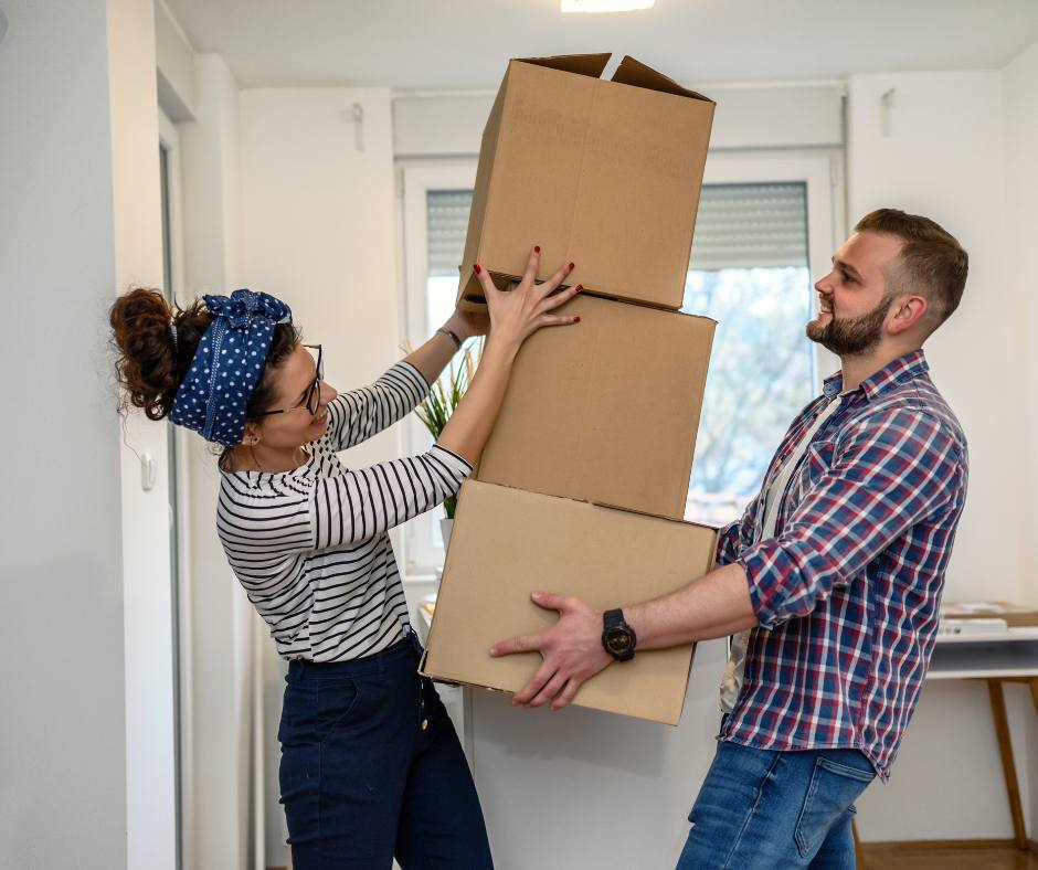 Plastic moving boxes