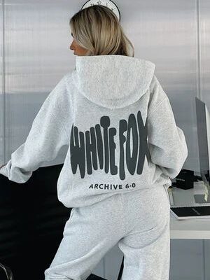 Clean Aesthetic White Fox Hoodie – Archive Series