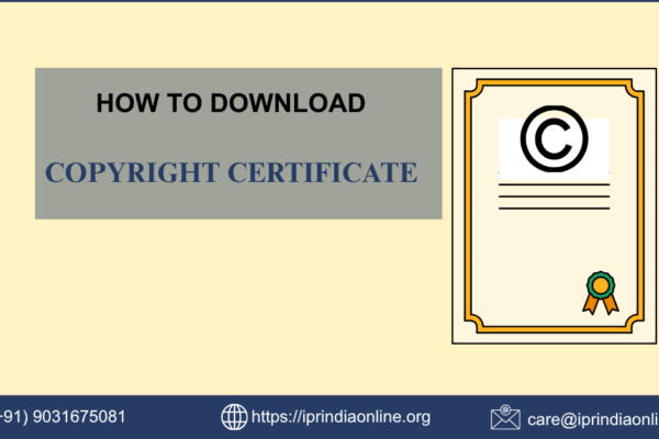 image describes the step-by-step process to download copyright certificate