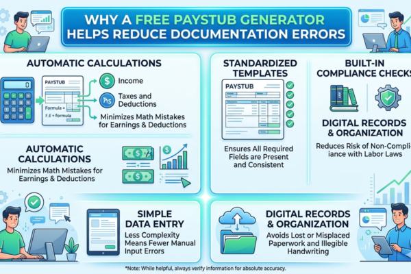 Why a Free Paystub Generator Helps Reduce Documentation Errors