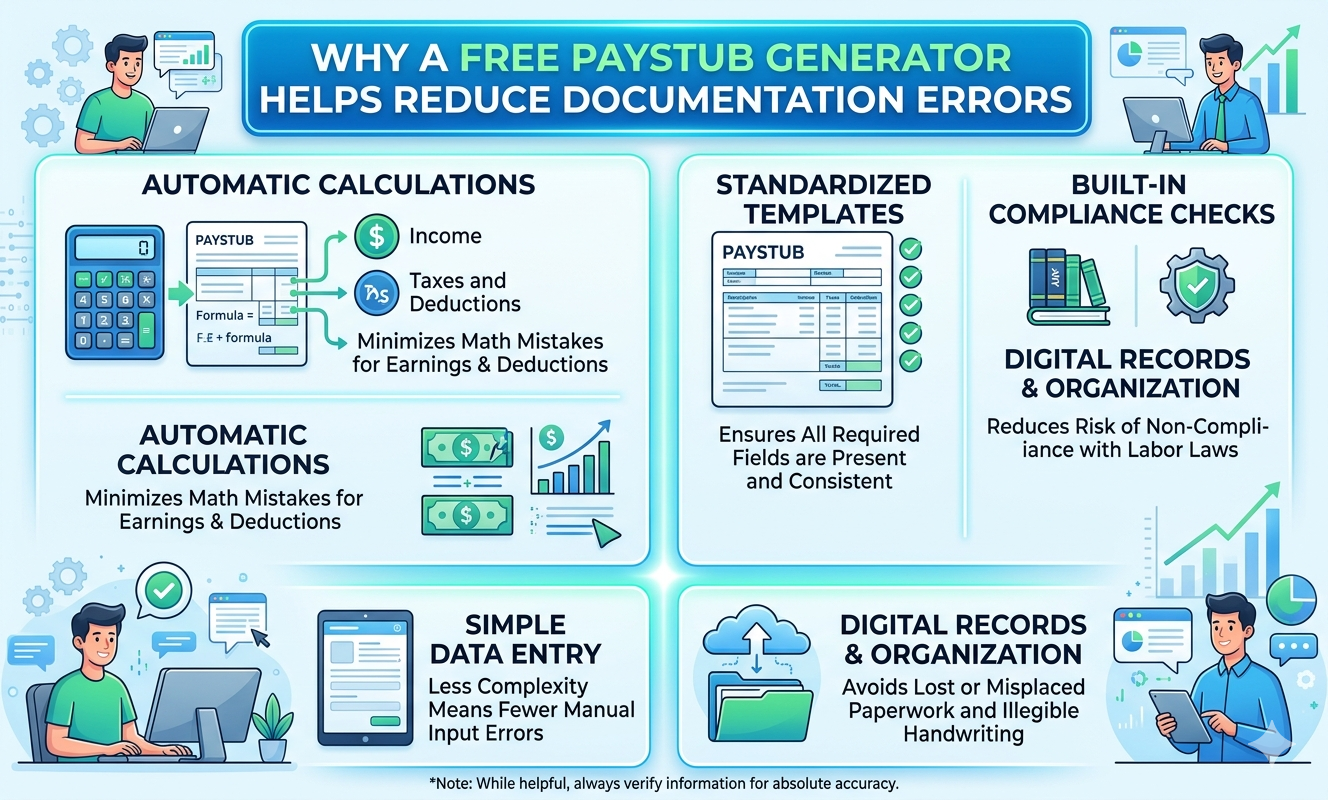 Why a Free Paystub Generator Helps Reduce Documentation Errors