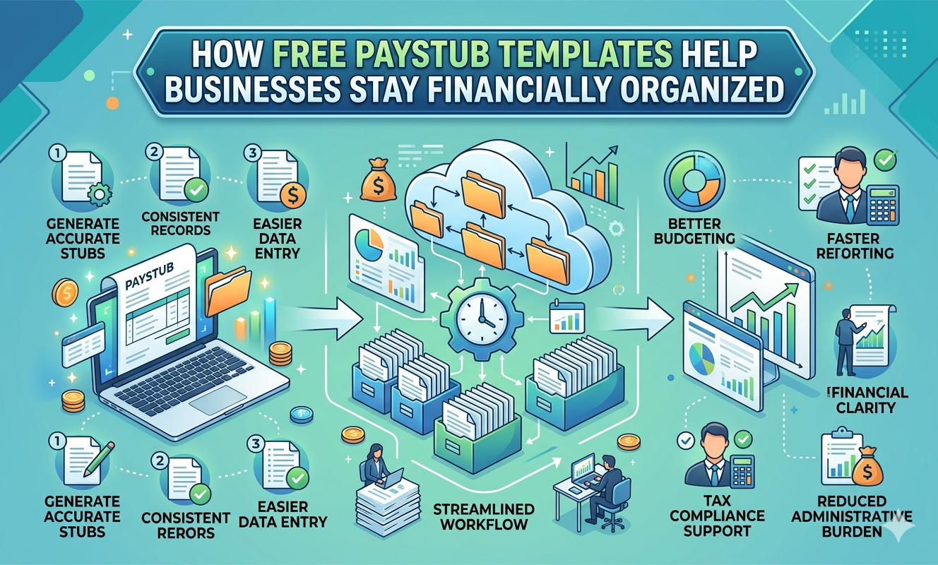 How Free Paystub Templates Help Businesses Stay Financially Organized