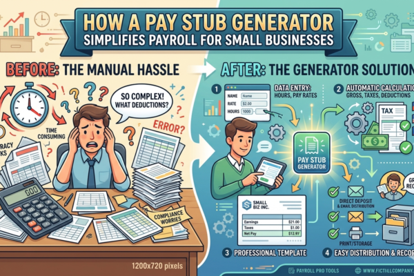 How a Pay Stub Generator Simplifies Payroll for Small Businesses