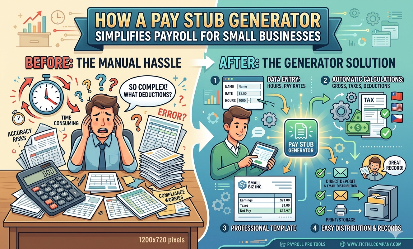How a Pay Stub Generator Simplifies Payroll for Small Businesses