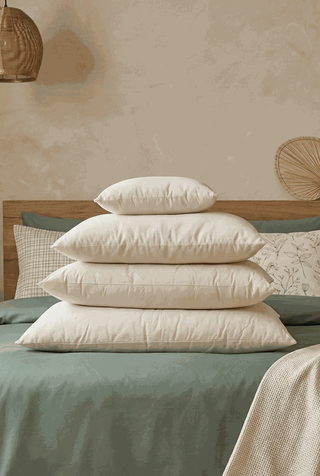 Green Cotton Decorative Pillow