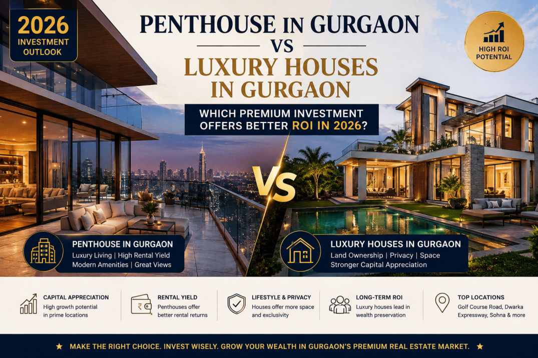 Penthouse in Gurgaon vs Luxury Houses in Gurgaon Which Premium Investment Offers Better ROI in 2026