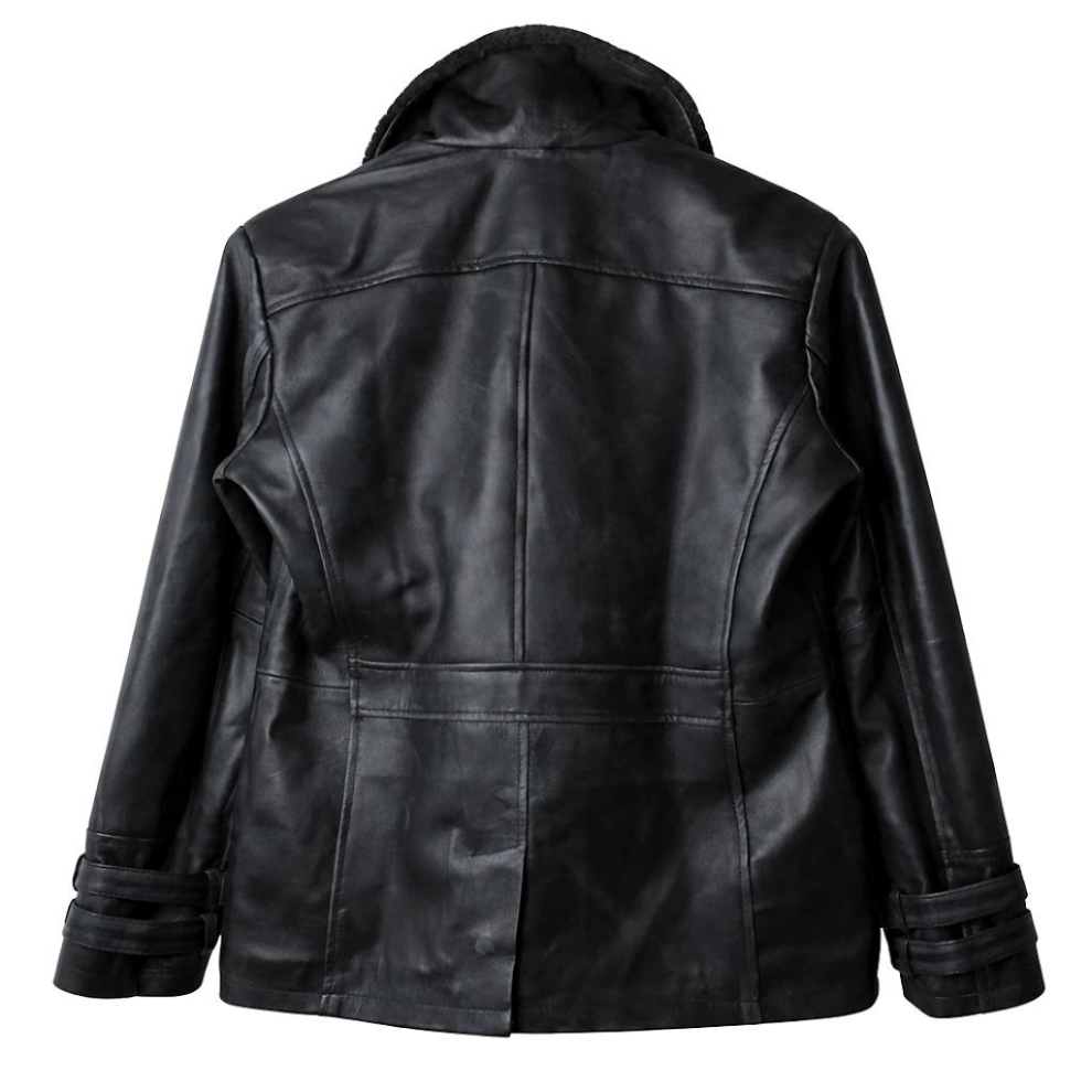 Resident Evil 2026 Requiem Leon Kennedy black leather jacket with fur collar inspired gaming outfit