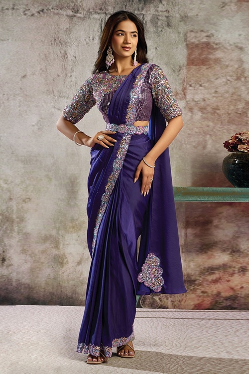 Ruffle Saree