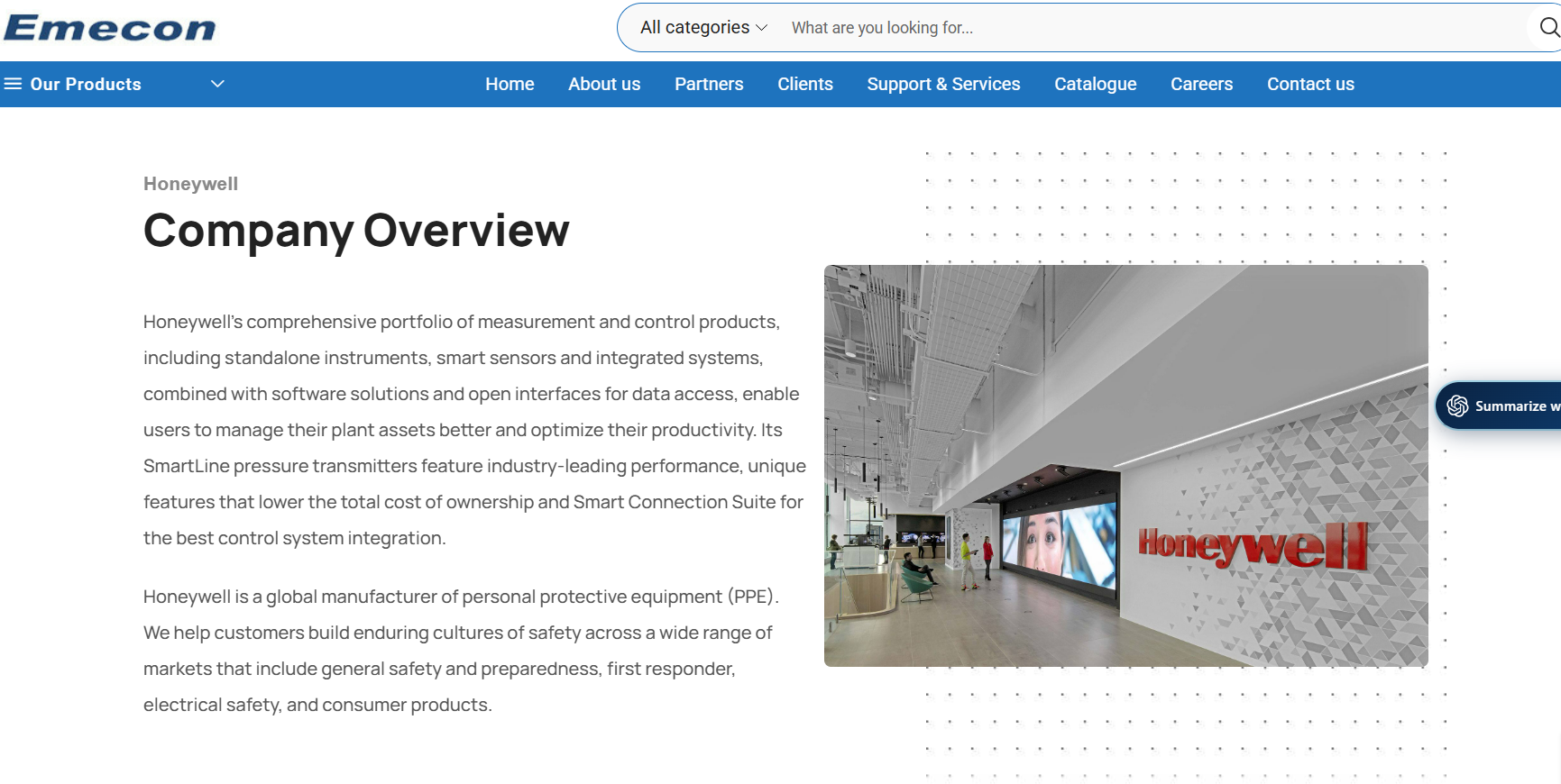 authorized Honeywell distributor
