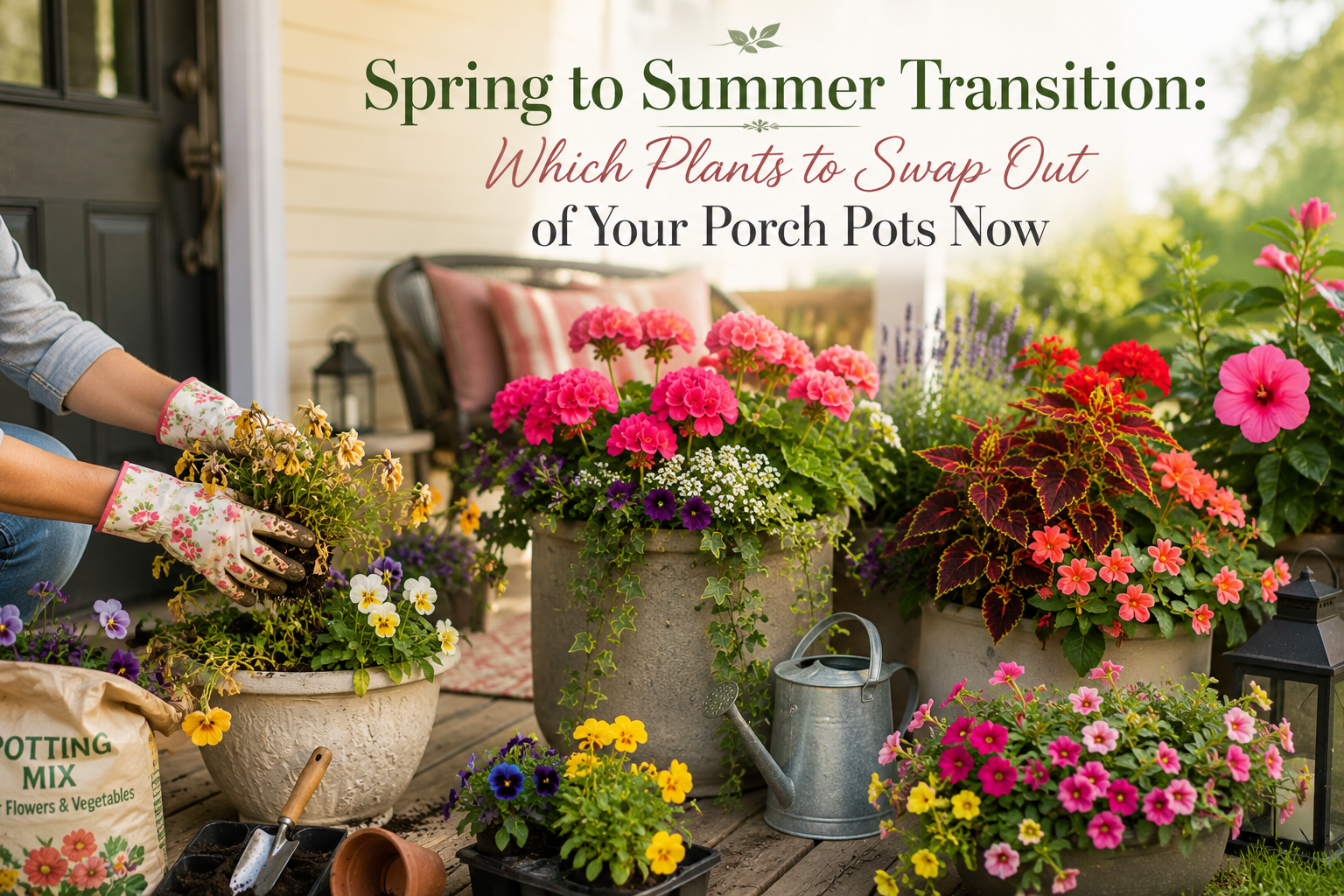 Spring to Summer Transition Which Plants to Swap Out of Your Porch Pots Now