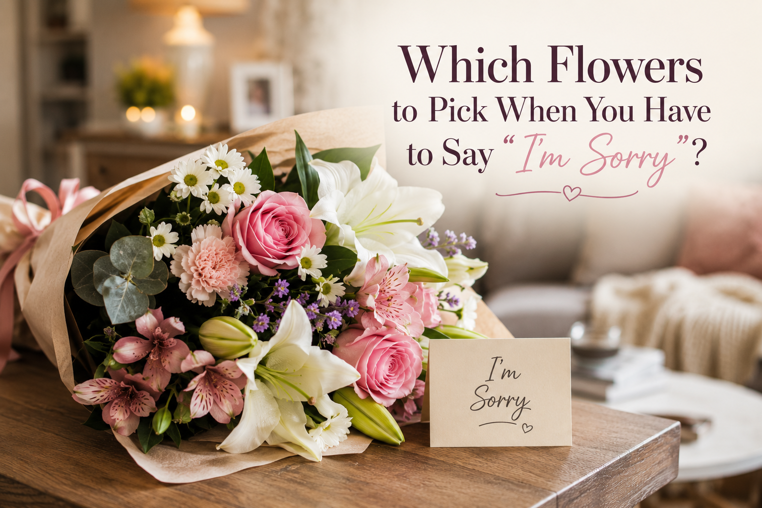 Which Flowers to Pick When You Have to Say I'm Sorry
