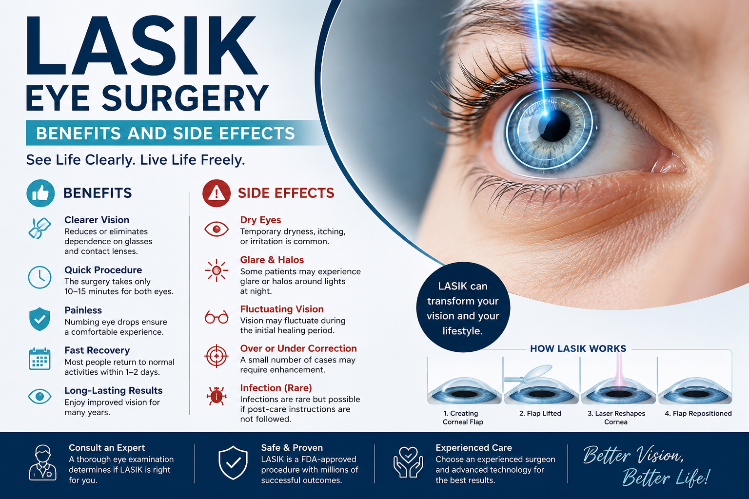 LASIK Eye Surgery Benefits and Side Effects