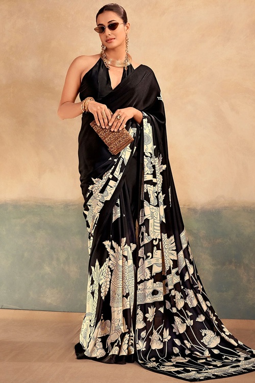 black satin silk