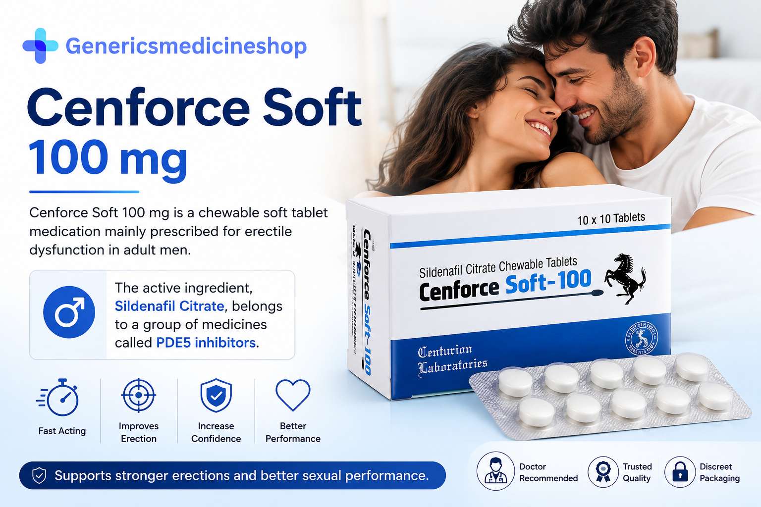 Cenforce soft 100 mg for ed