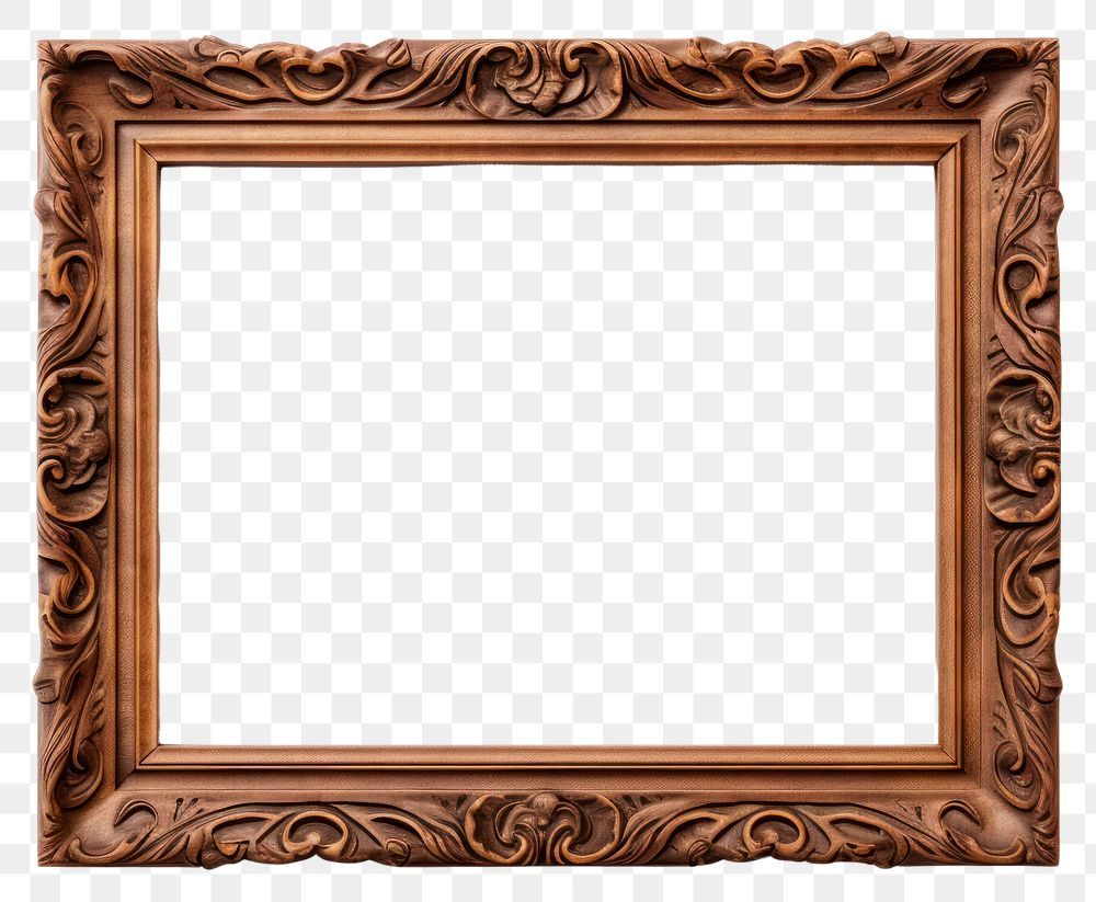 Handcrafted Wooden Frames in Lahore featuring an ornate carved wooden picture frame with classic detailing