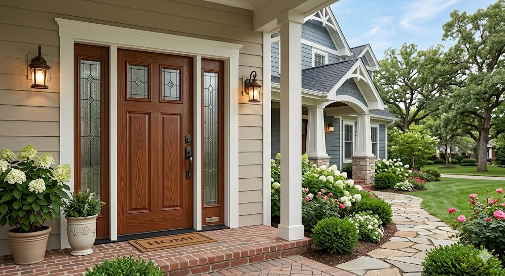 front glass fiber door
