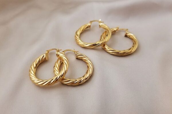 gold hoop earrings