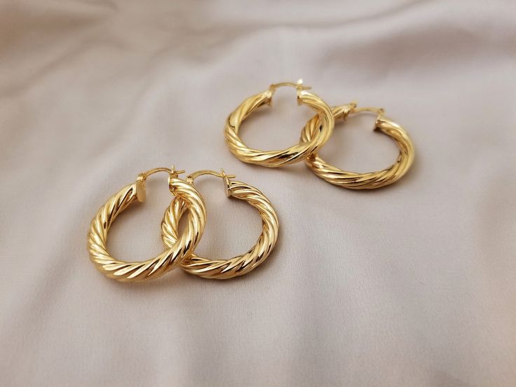 gold hoop earrings