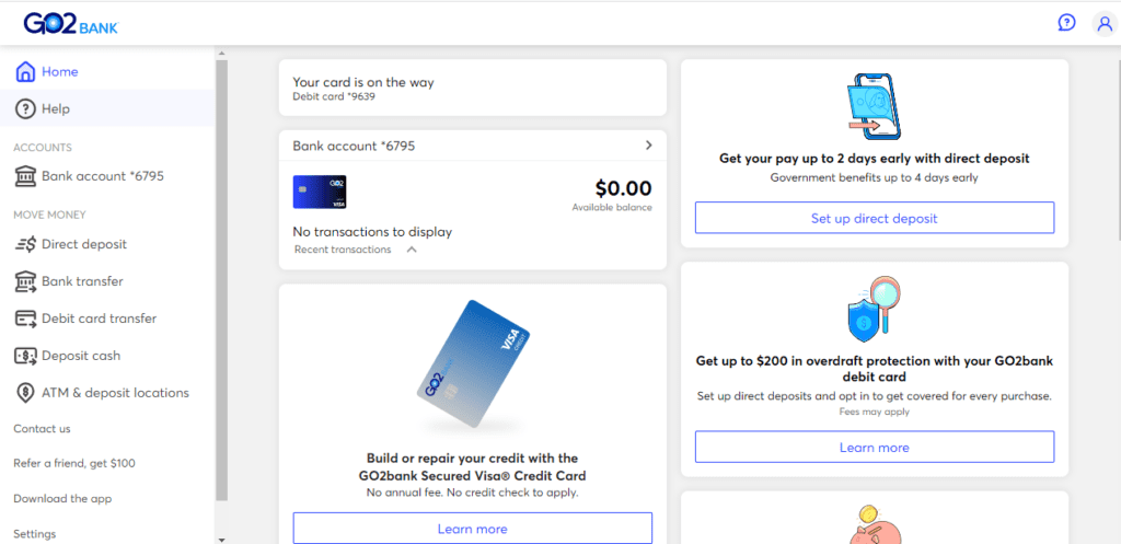go2bank accounts with debit card