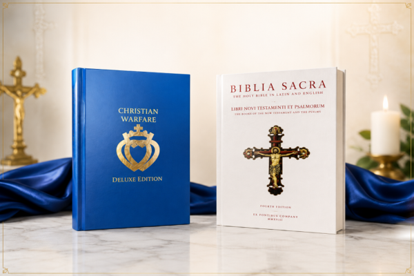 latin and english bible and Christian Warfare deluxe edition