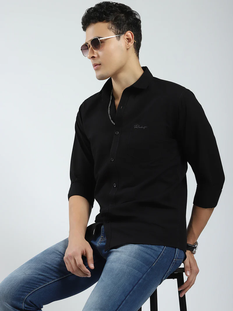 black shirt for men