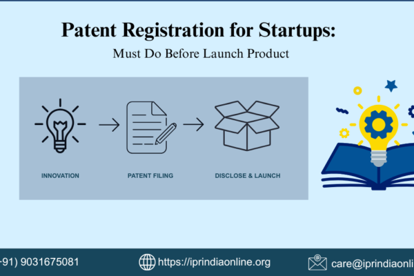 Patent registration for startups in India before launching an innovative product.