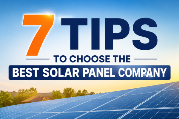 7 Tips to Choose the Best Solar Panel Company