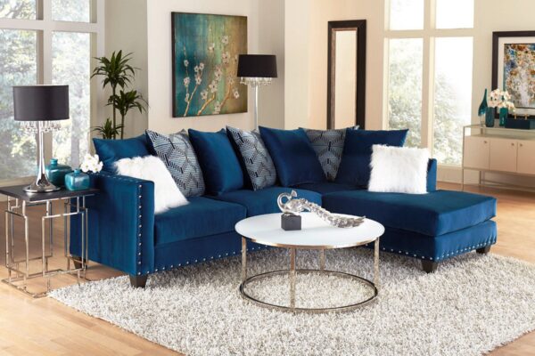 blue sectional sofa