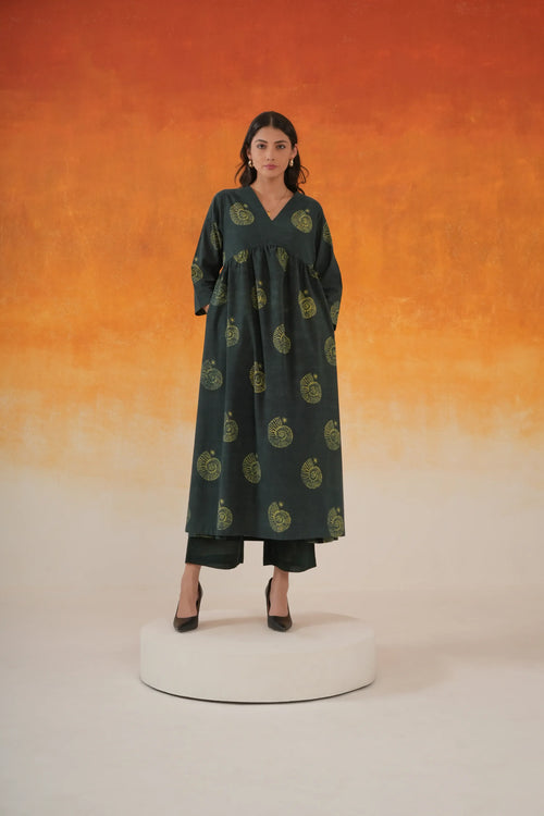 cotton anarkali kurta set