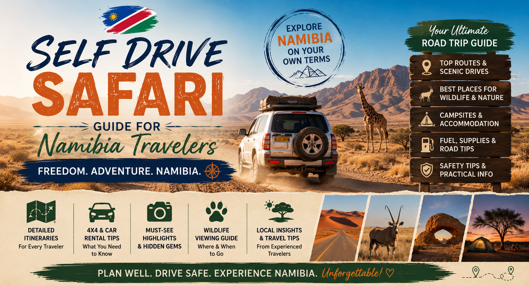 Self drive safari guide for Namibia travelers