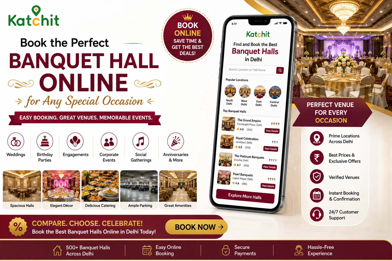 banquet hall booking online