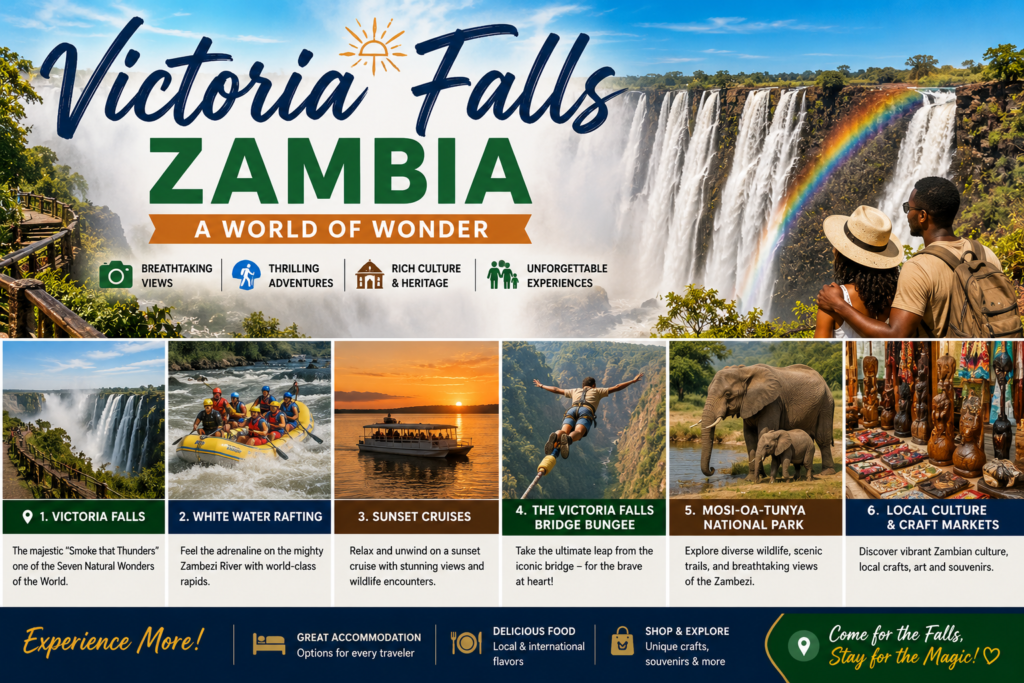 Victoria falls zambia tourist places