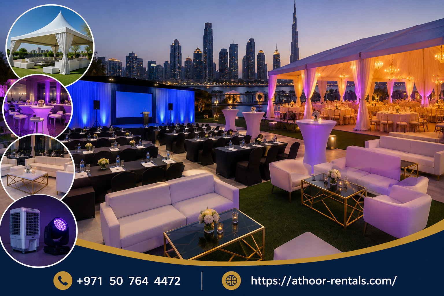 Event furniture rental Dubai