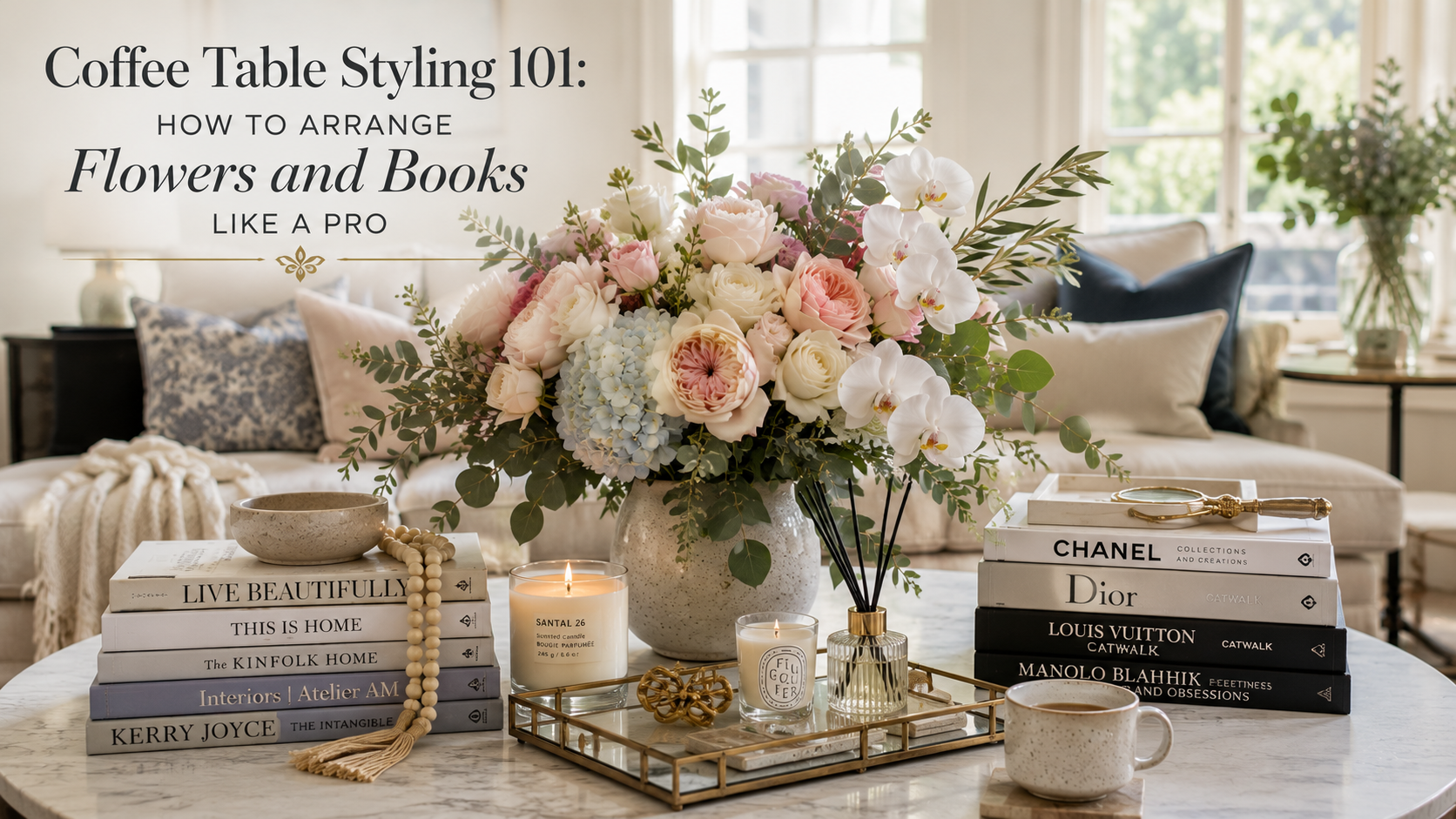 Coffee Table Styling 101 How to Arrange Flowers and Books Like a Pro