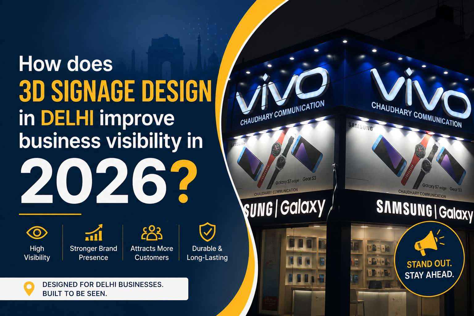 3D signage design in Delhi