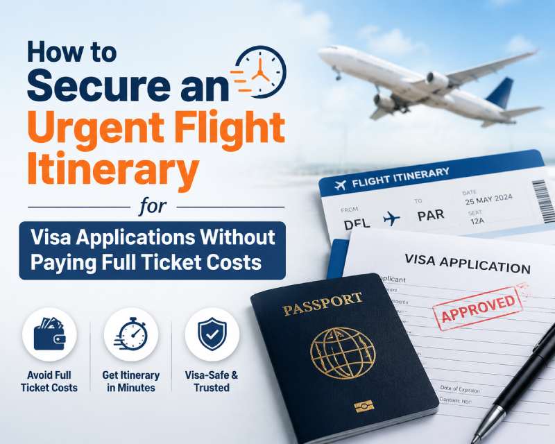How to Secure an Urgent Flight Itinerary for Visa Applications Without Paying Full Ticket Costs