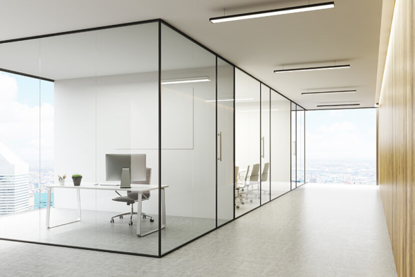 glass partition wall