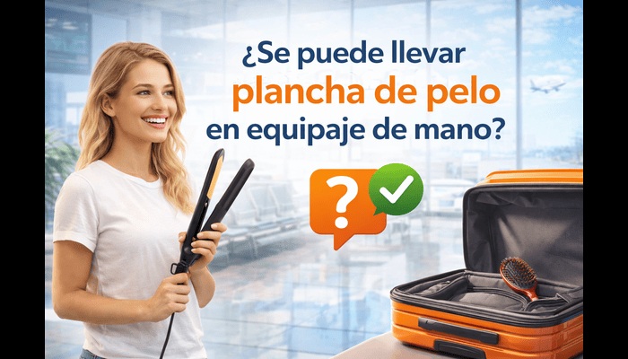 Se puede llevar plancha de pelo en equipaje de mano