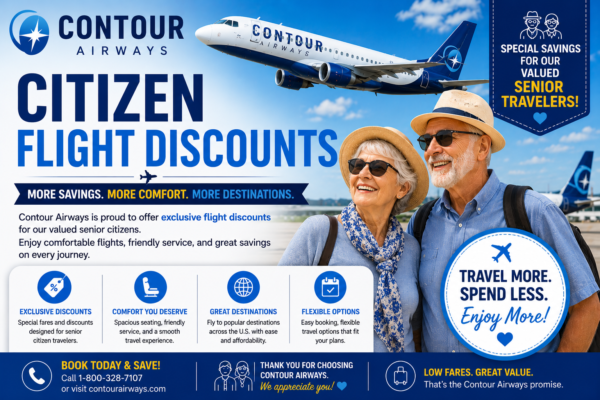 Senior travel savings with Contour Airways