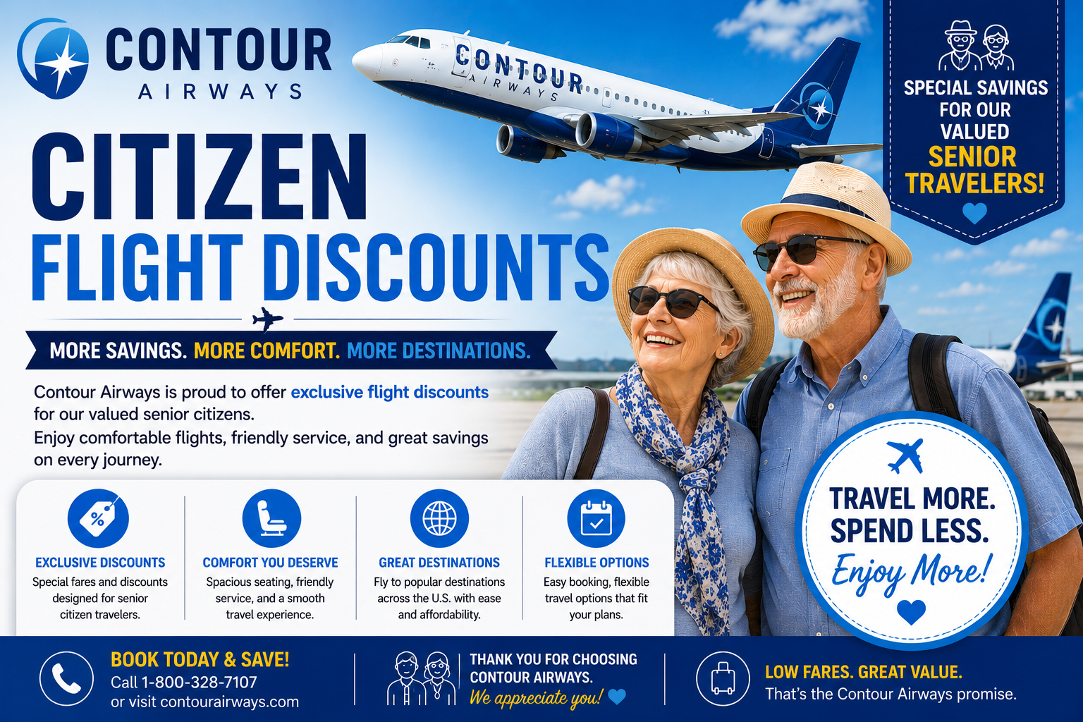 Senior travel savings with Contour Airways