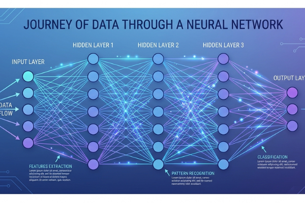 The Journey of Data Through a Neural Network