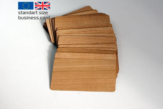 wood business cards UK