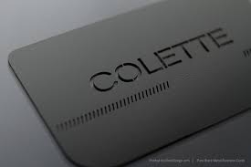 black metal business cards
