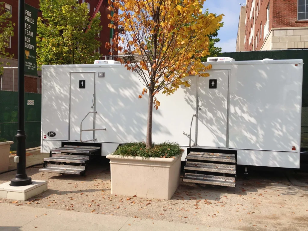 Portable restroom trailer rental