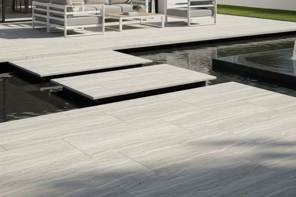 outdoor porcelain tile installation