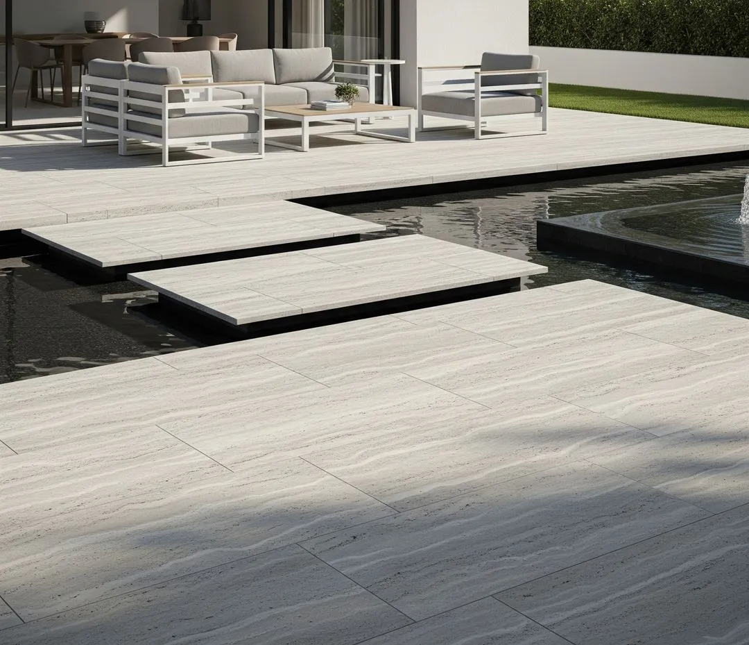 outdoor porcelain tile installation