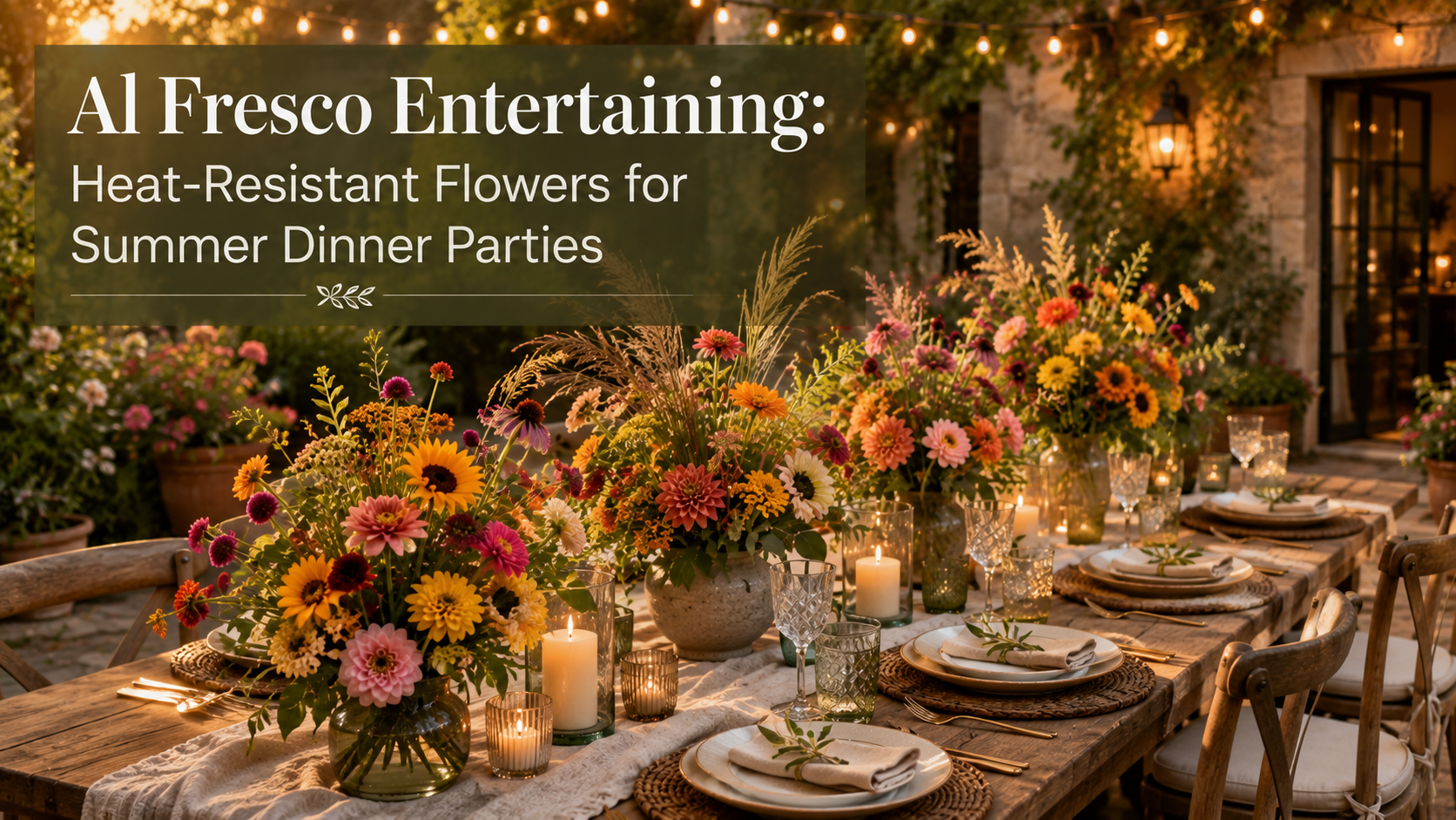 Al Fresco Entertaining Heat-Resistant Flowers for Summer Dinner Parties