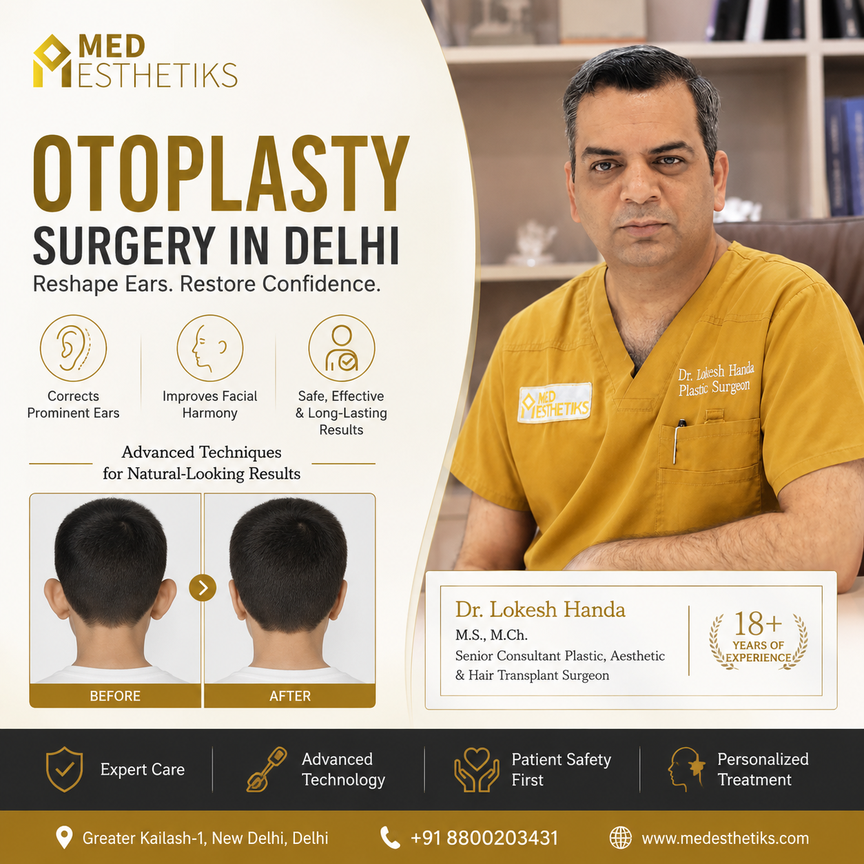 Best otoplasty surgeon in Delhi