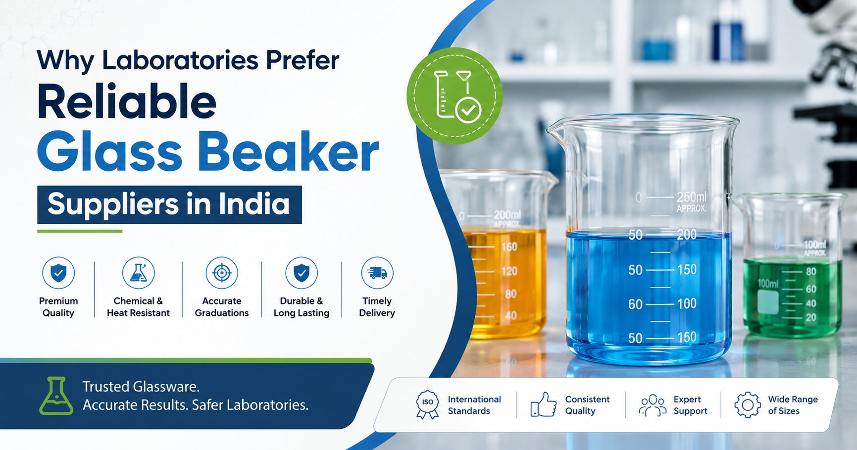 Why Laboratories Prefer Reliable Glass Beaker Suppliers in India